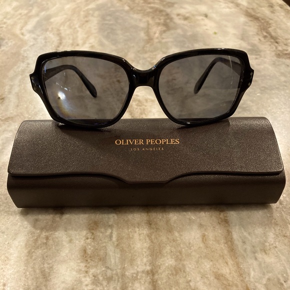 Oliver Peoples sunglass frame with branded case